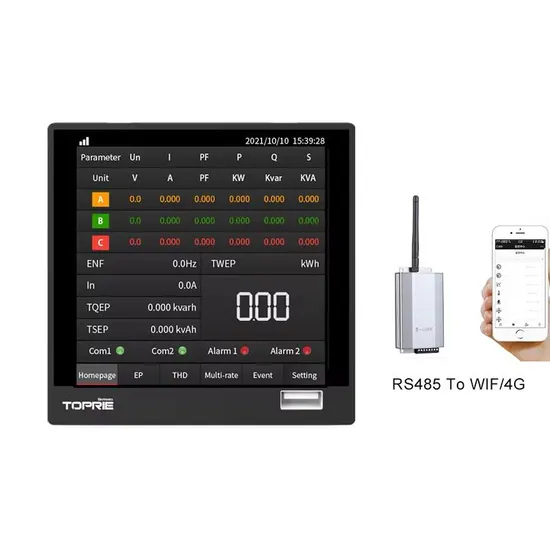 3 Phase Energy Meter RS485 Power Quality Analyzer Kwh Power Meter with IoT Platform Monitoring