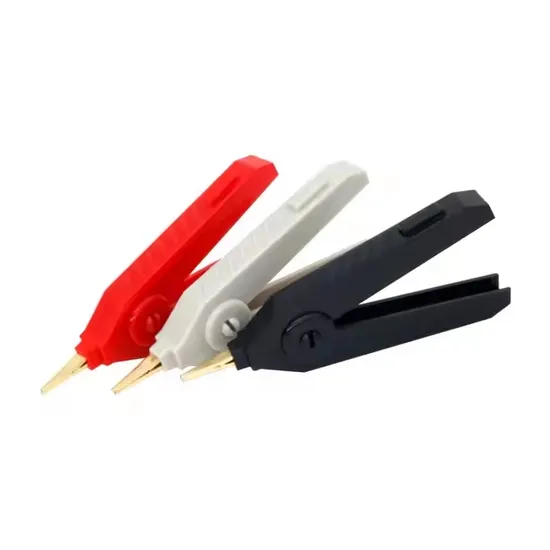 Alligator Clip 90mm Kelvin Copper Gold Plate Clip Lcr Test Clip Grey/Black/Red for Precision Instruments 